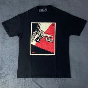 L Obey x Karmaloop Collaboration Gun Control Tee